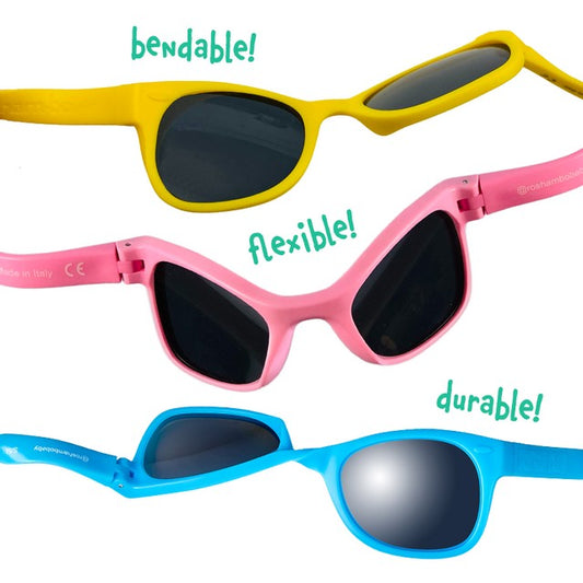 ROSHAMBO Black Baby Blue Mirror Sunglasses