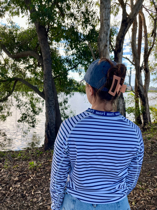 Essential Pullover Navy Stripe (SIZE UP!!!)