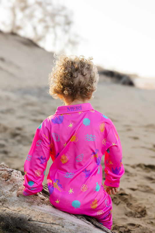 Mermaid Cove Shorts Romper